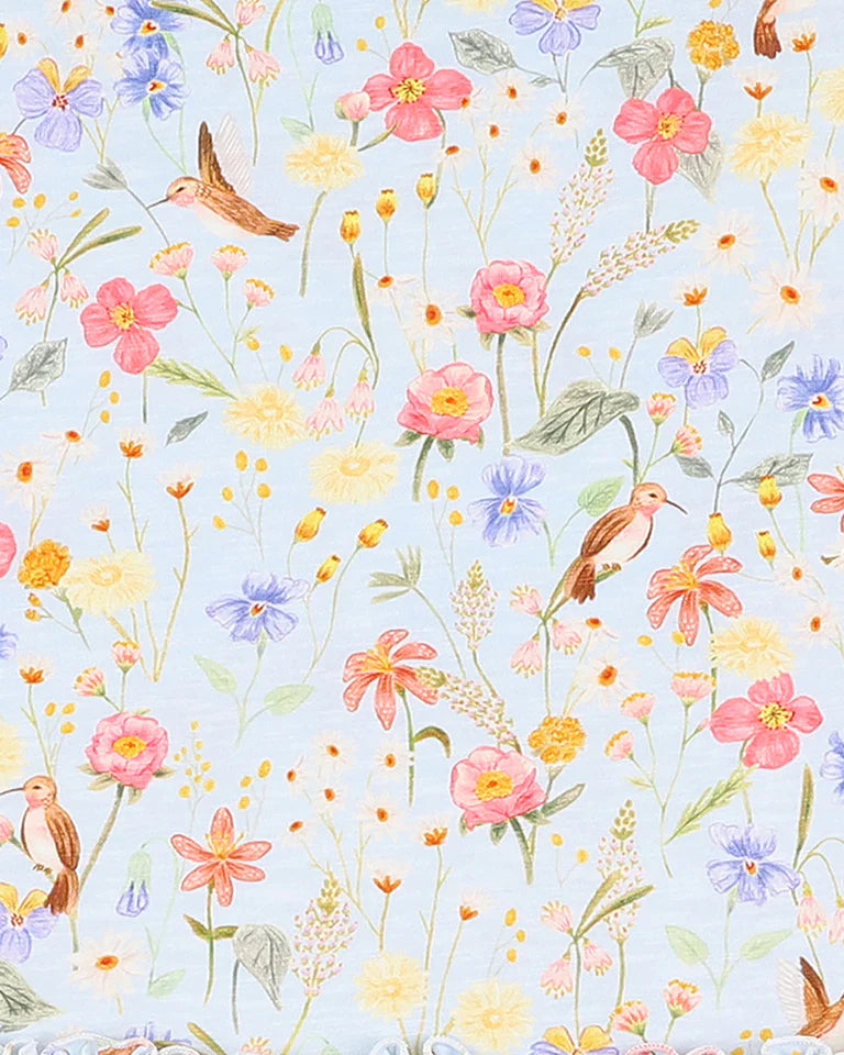 Songbird Print Overlay Dress