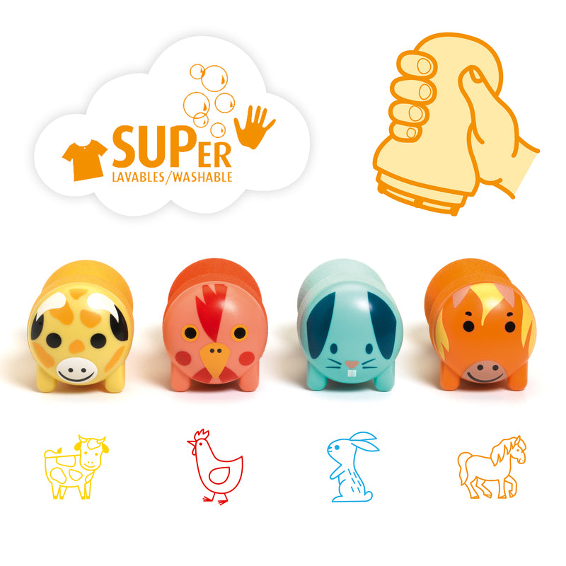 Self- Inking Stamps - Farm Friends