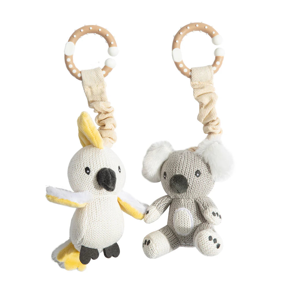 2pk Stroller Toy - Koala and Cockatoo