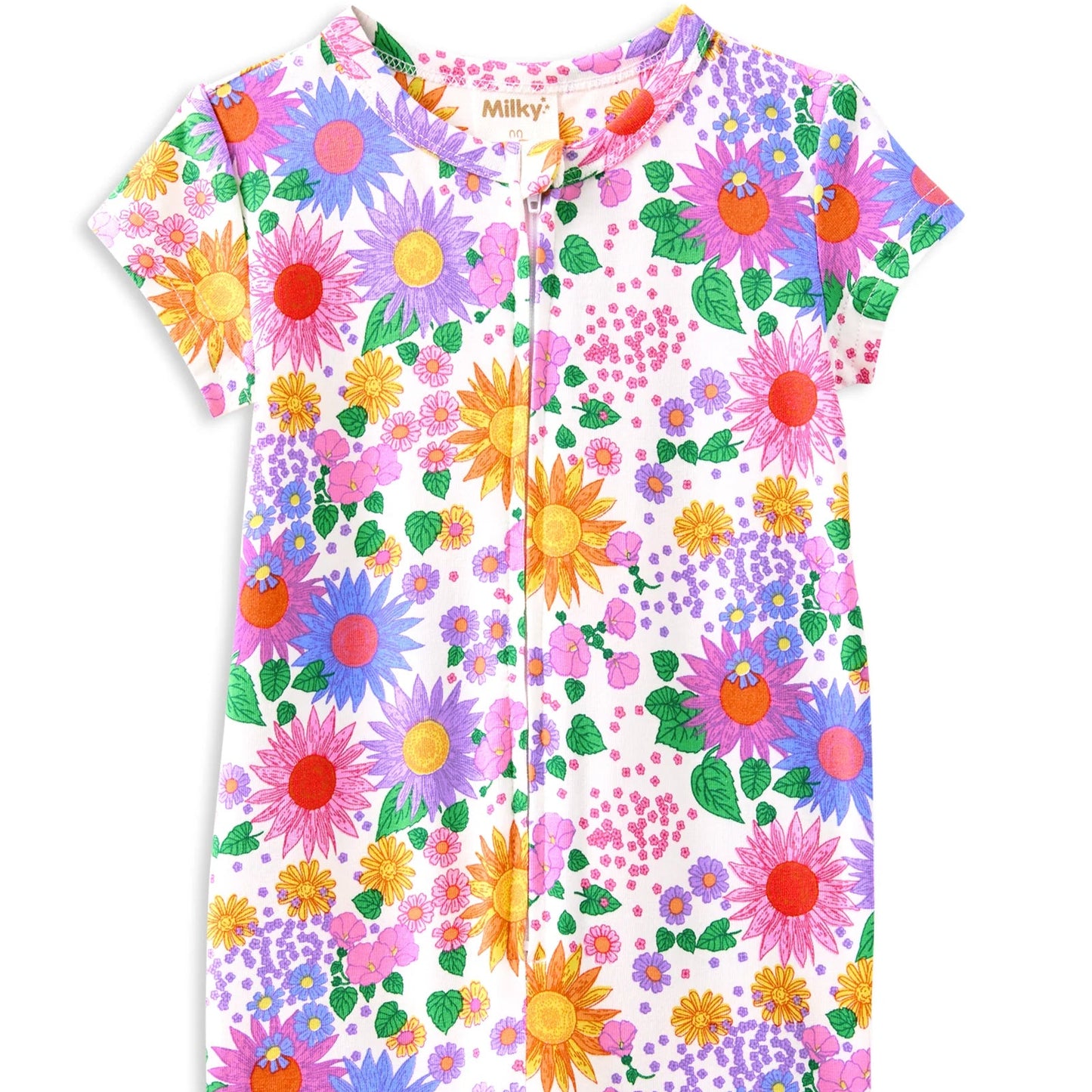 Sunshine Floral Zip Romper