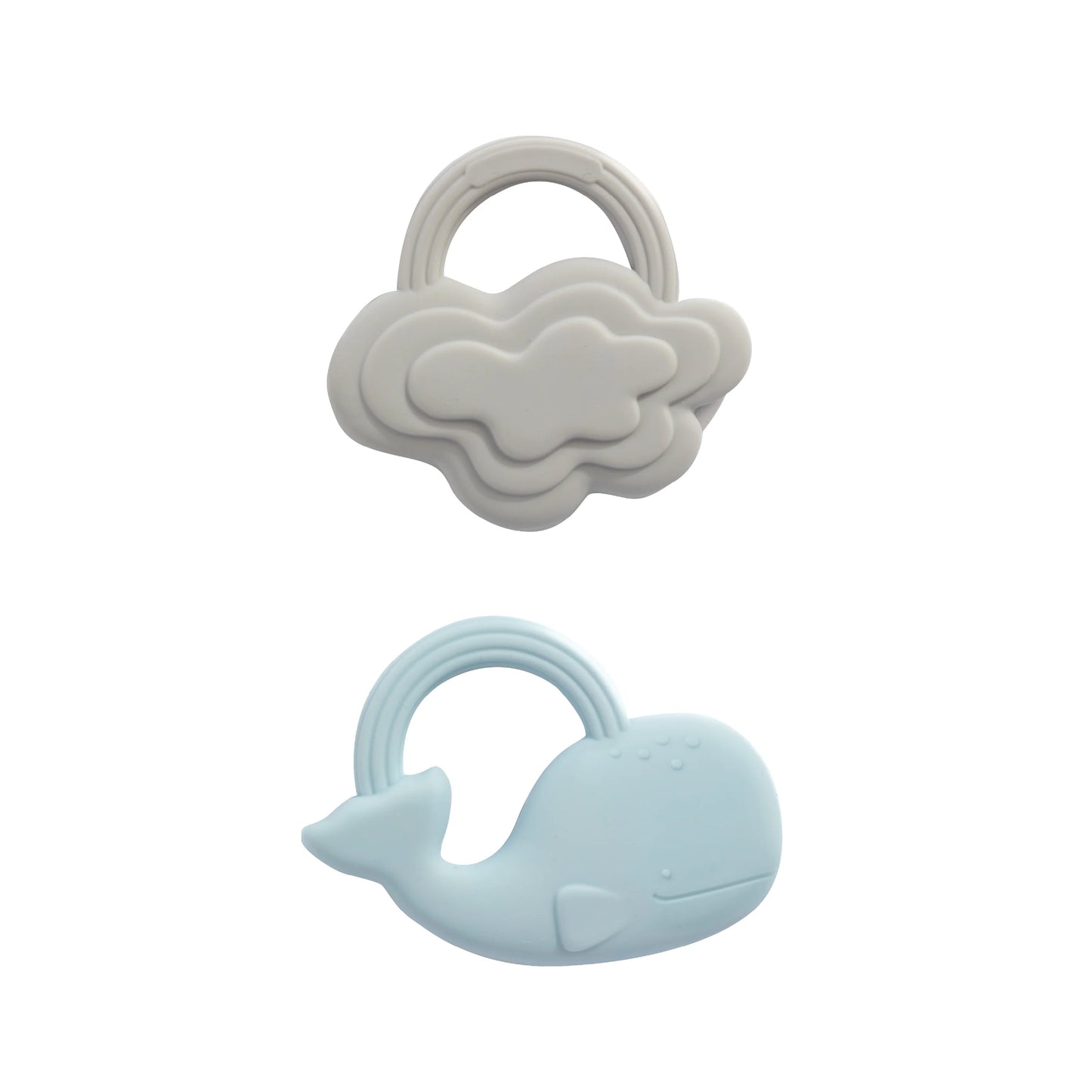 2pk Silicone Teether - Whale And Cloud