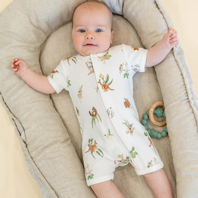 Australiana Organic Short Sleeve Zipsuit