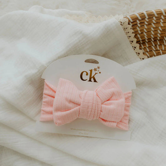 Oversized Top Knot - Candy Pink Pointelle