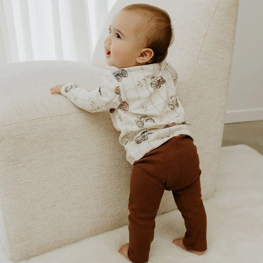 Chocolate Ribbed Leggings