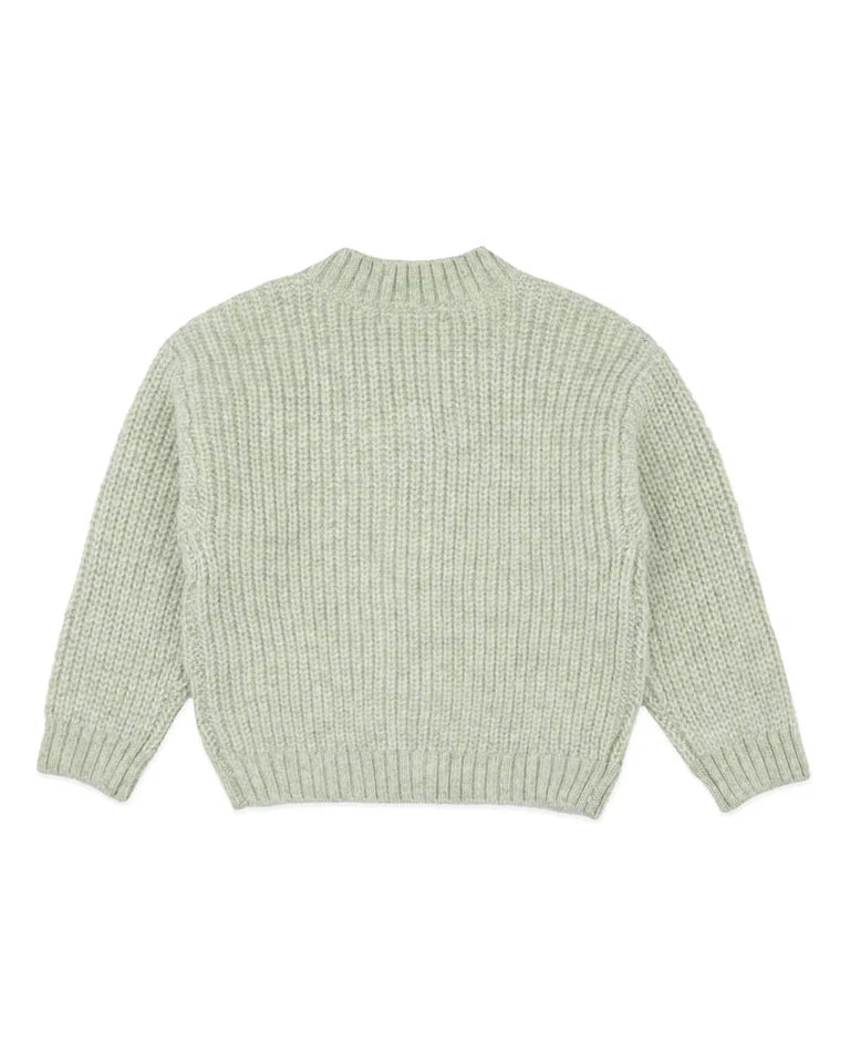 Orchard Bloom Pointelle Cardigan - Light Green
