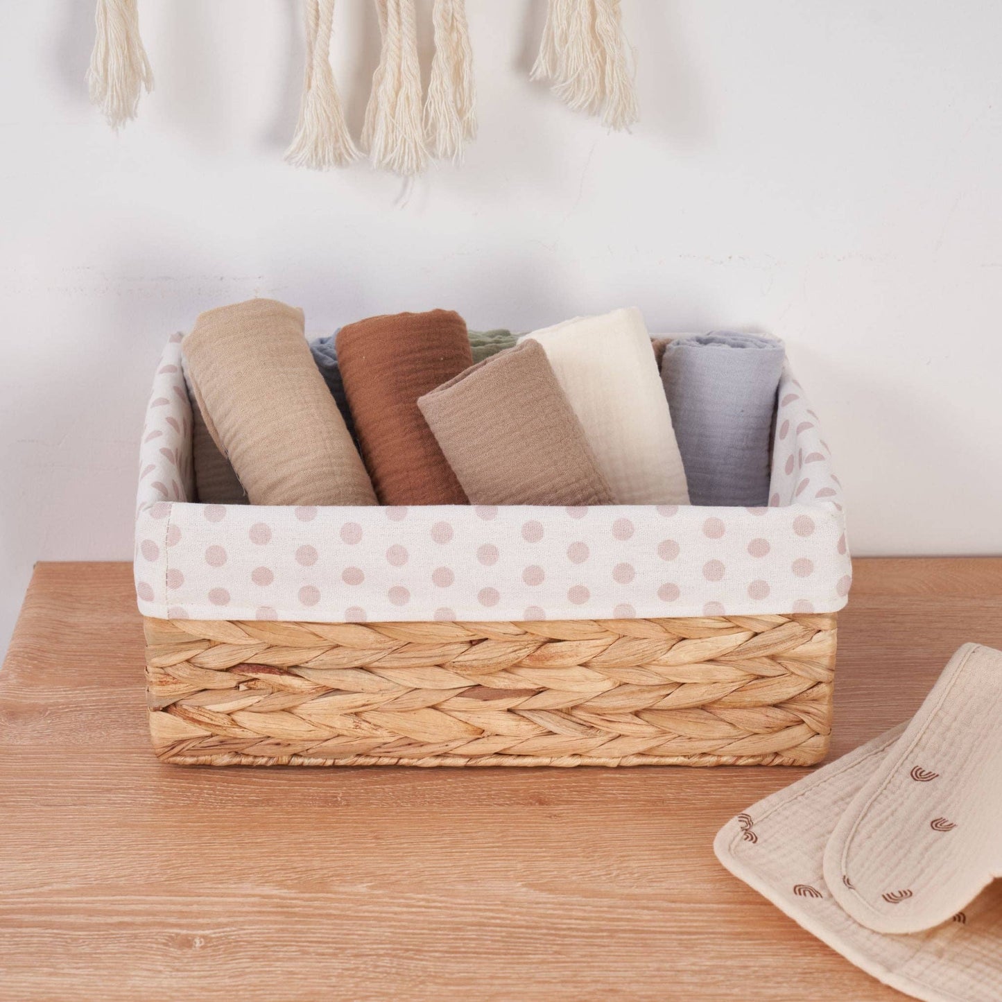 Organic Muslin Burp Cloths - Dusty Dunes 5 Pack