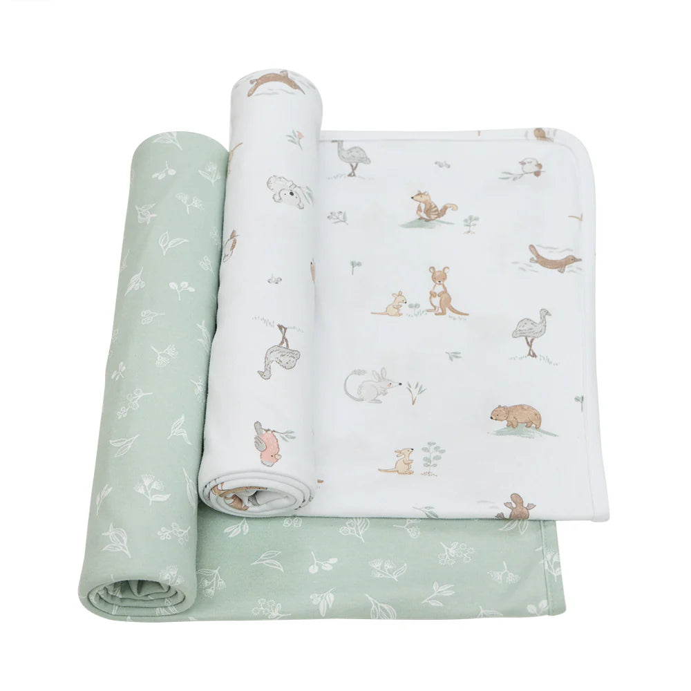 Living Textiles 2pk Swaddle Wraps