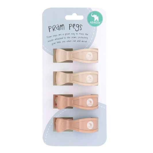 4 Pack Pegs- Cream/Peach