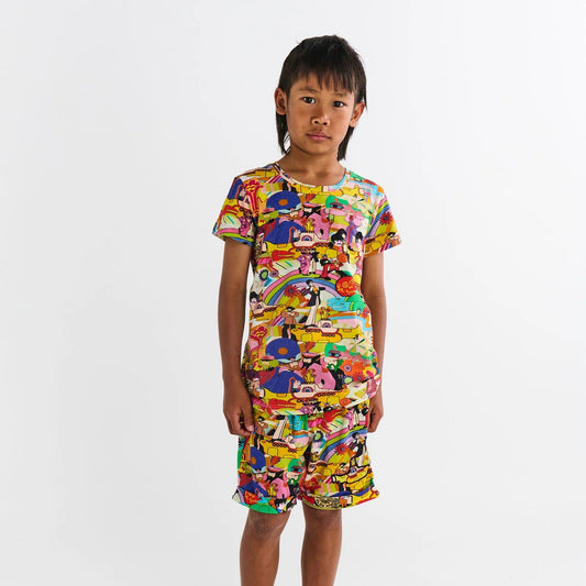 Kip&Co x The Beatles Big Band Kids SS Tee and Short Pyjama Set