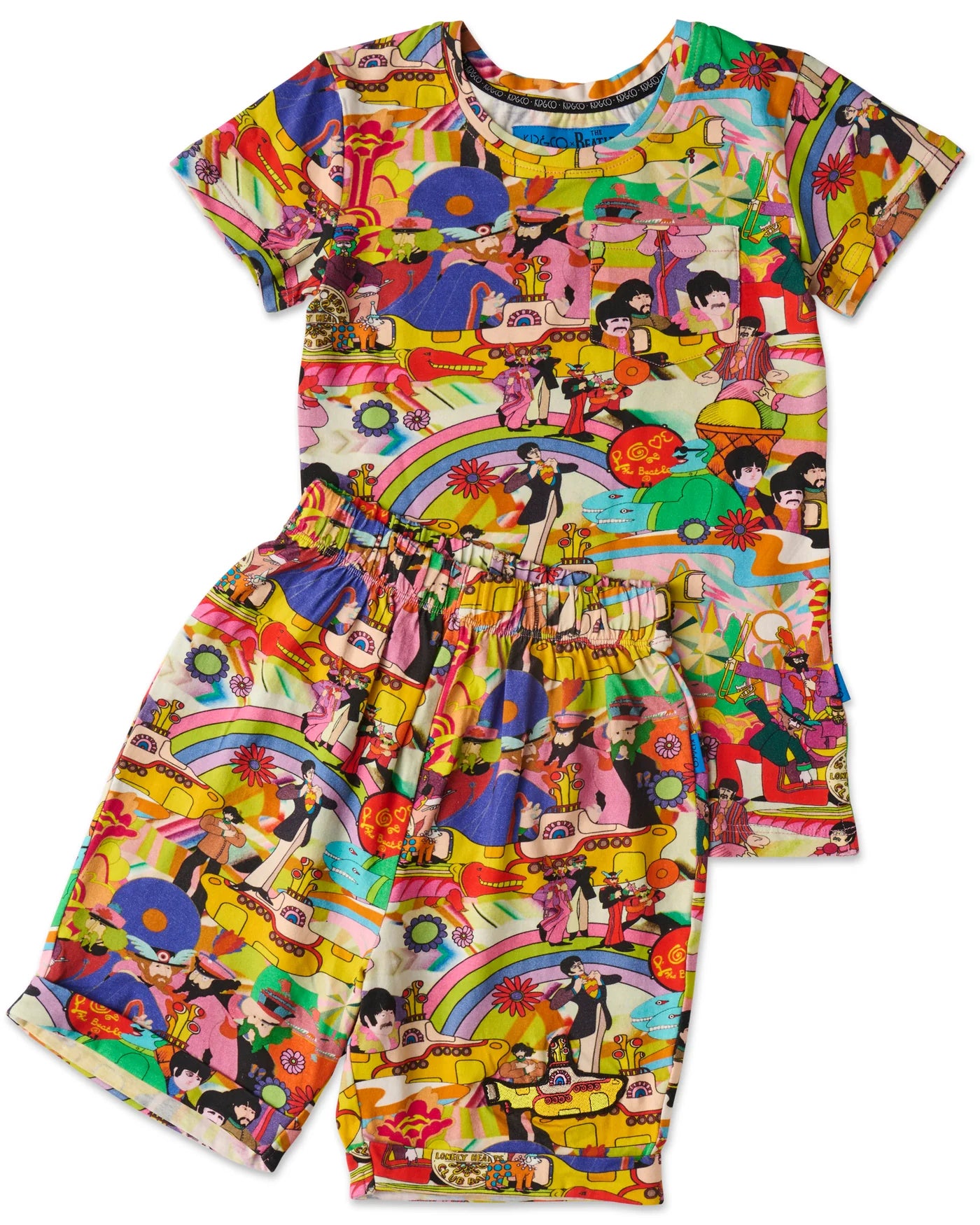 Kip&Co x The Beatles Big Band Kids SS Tee and Short Pyjama Set