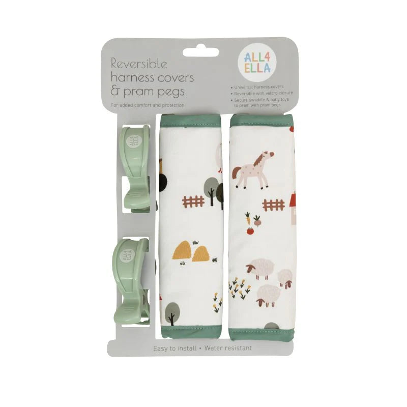 Reversible Harness Covers & Pram Pegs