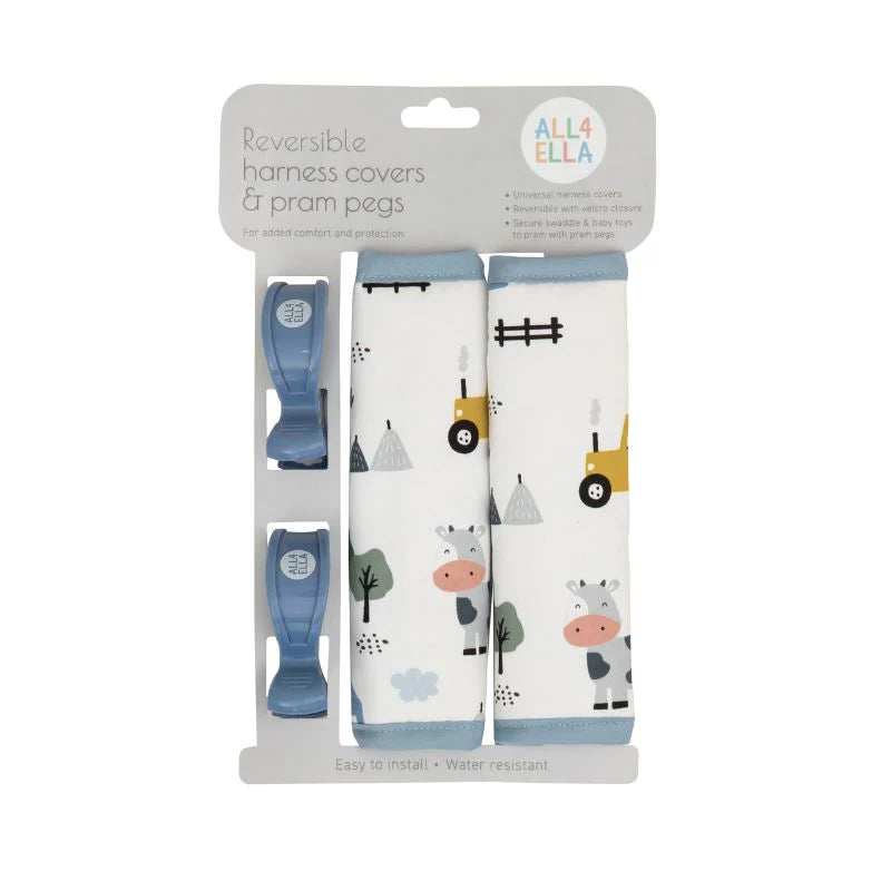 Reversible Harness Covers & Pram Pegs