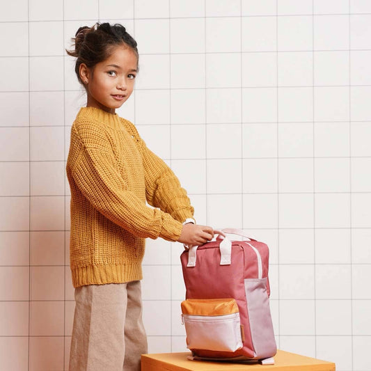 Colorblock Backpack — Vintage Pink