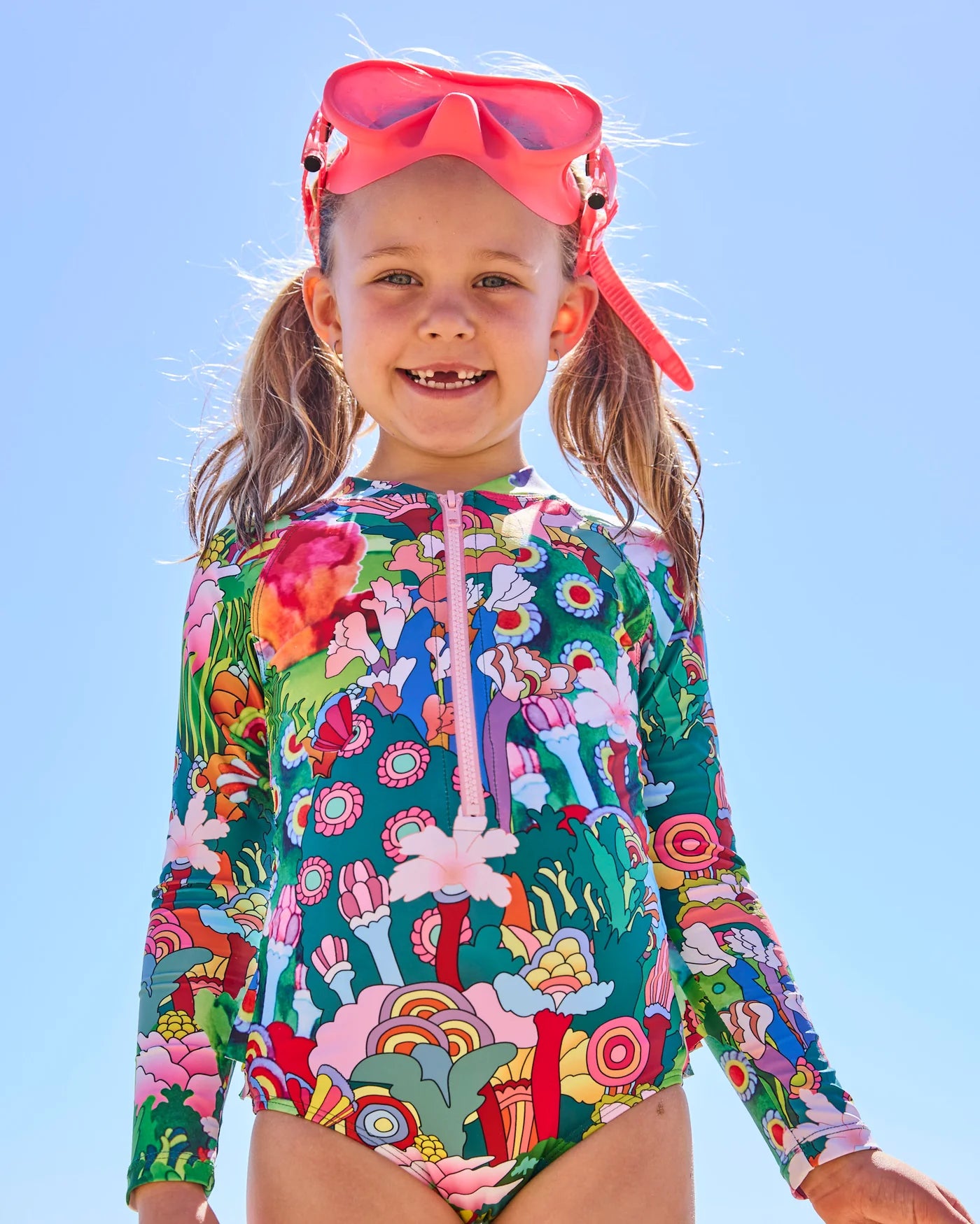 Kip&Co x The Beatles Big Band Flower Dreamscape LS Bathers