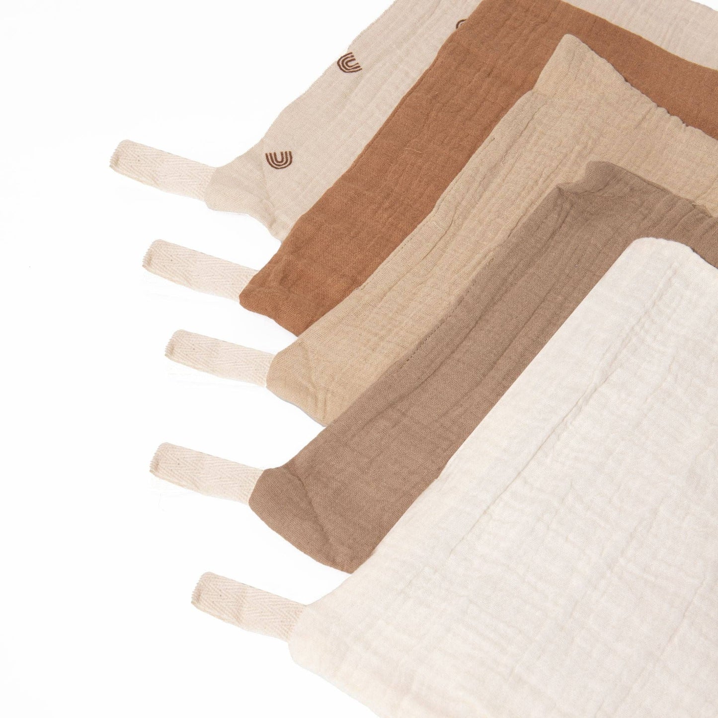 Organic Muslin Baby Wash Cloths - 5 Pack Dusty Dunes