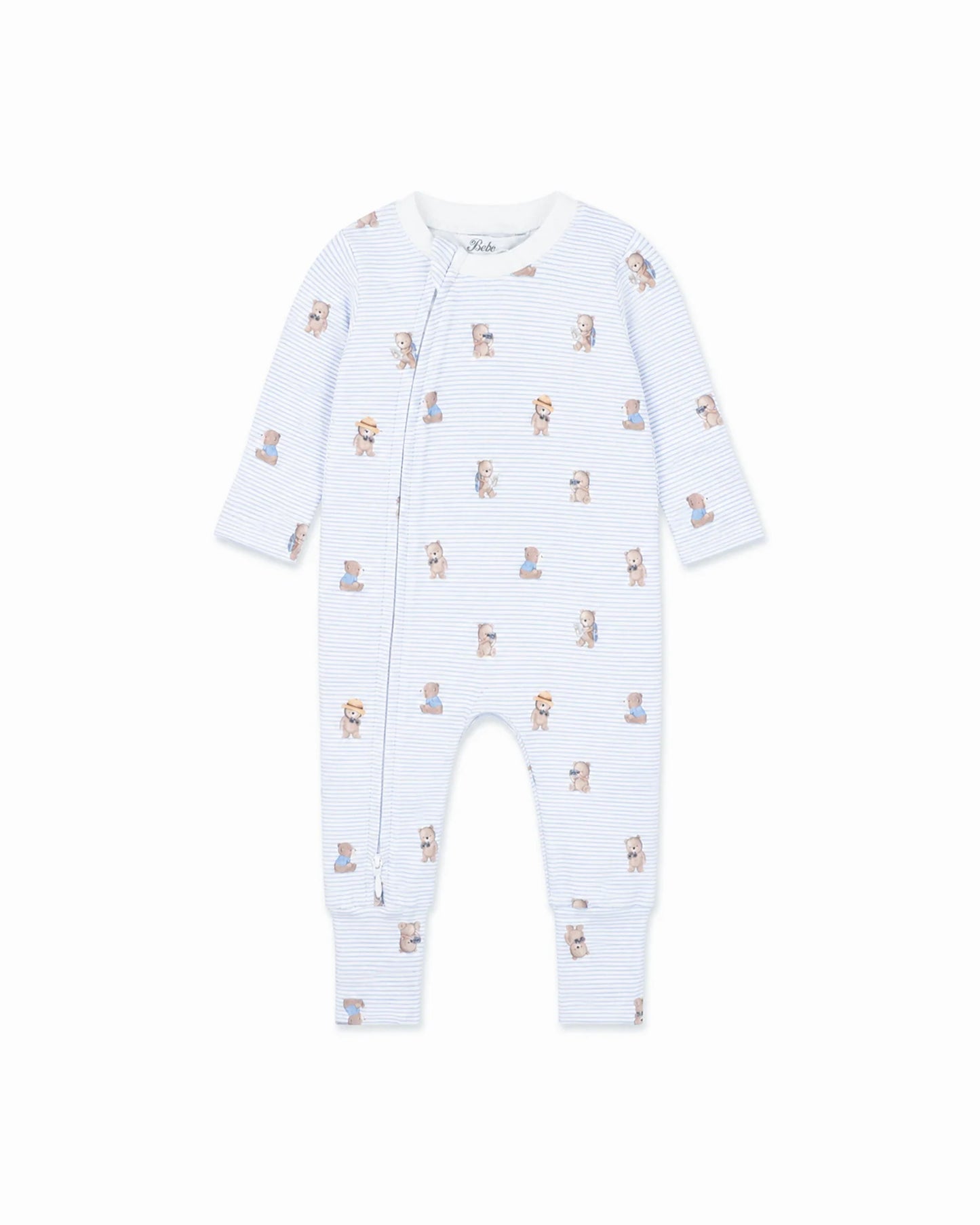 Brady Stripe Organic LS Zipsuit