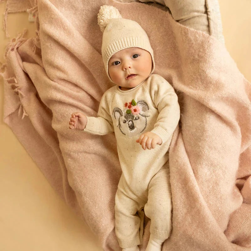 Charlie Koala Organic Knitted Romper