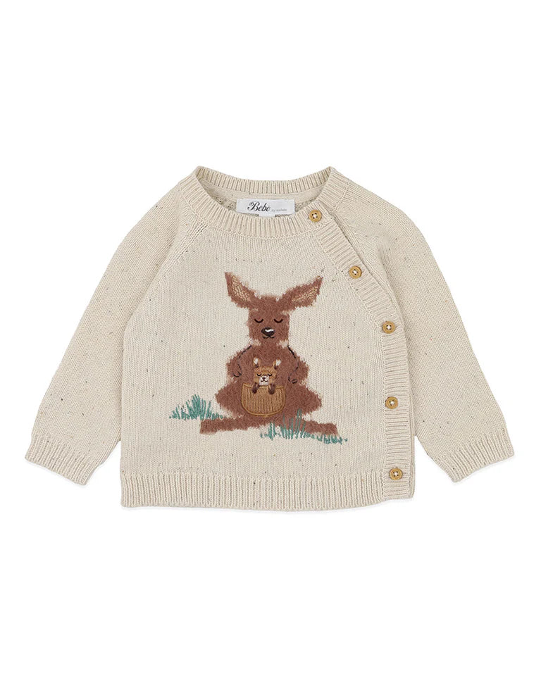 Charlie Kangaroo Organic Knitted Cardigan