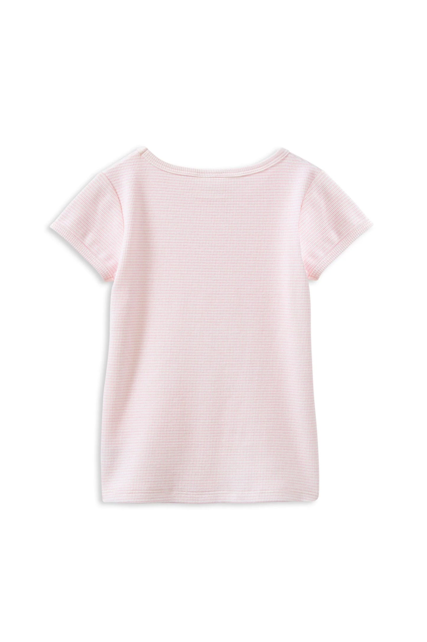 Pink Stripe Rib Tee