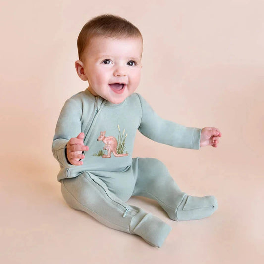 Charlie Kangaroo Organic LS Zipsuit