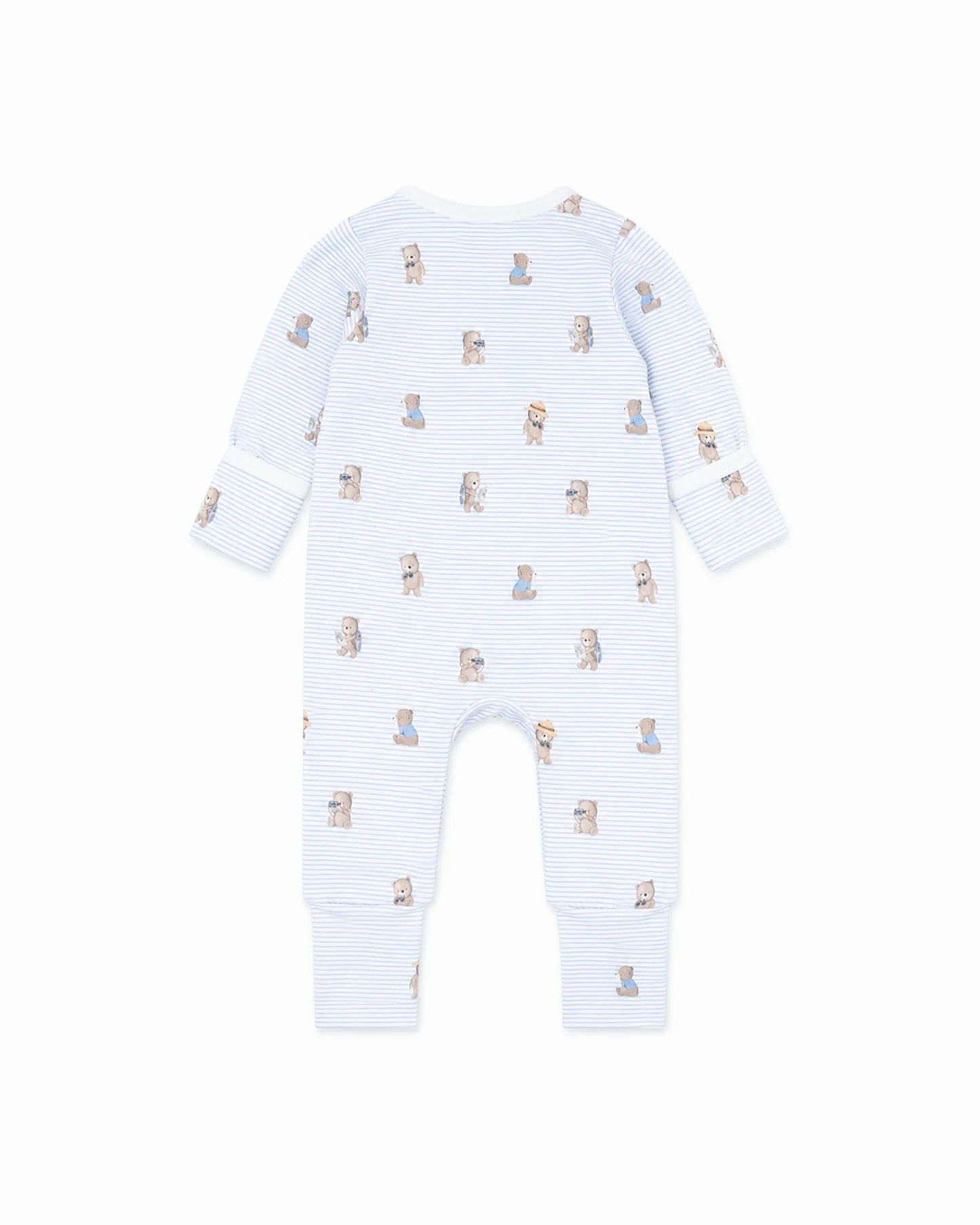 Brady Stripe Organic LS Zipsuit