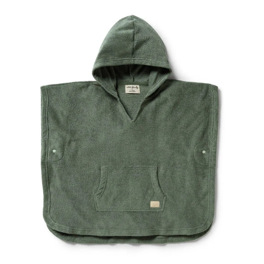MOSS ORGANIC TERRY HOODED PONCHO