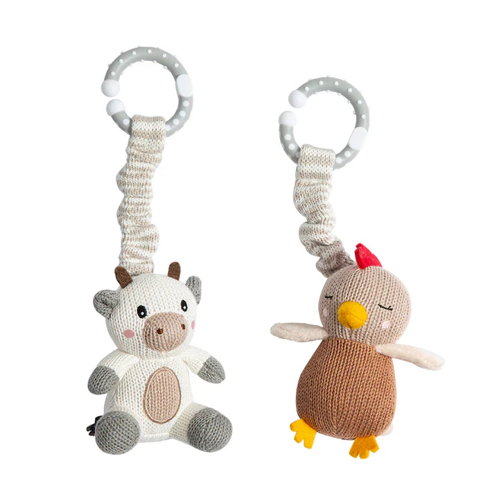 Stroller Toys - Cow & Chicken