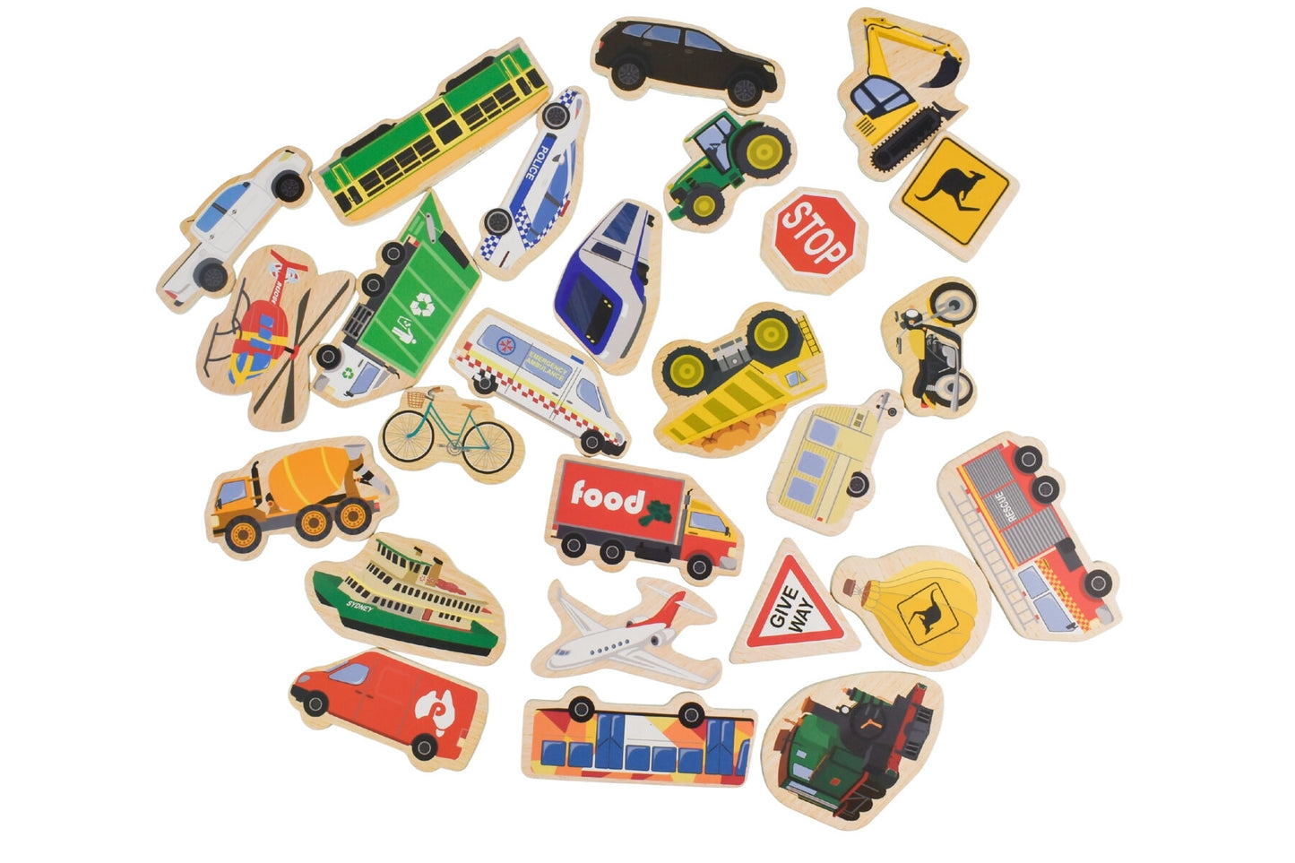 Fridge Friends Magnetic Aussie Vehicles - 25pcs