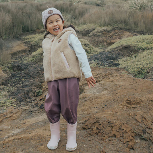 Reversible Yeti Vest - Blush & Camel