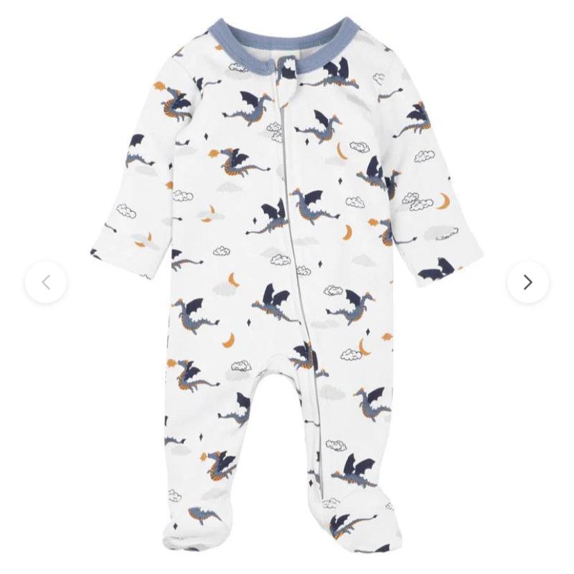 Nino Print LS Zip Onesie