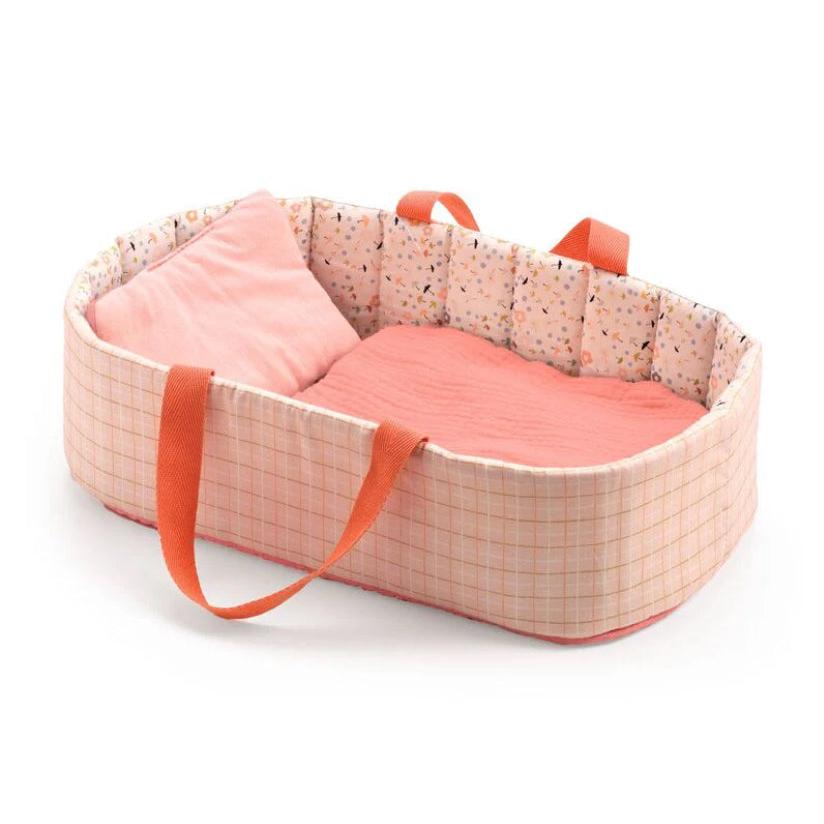 Doll Bassinet - Pink Lines