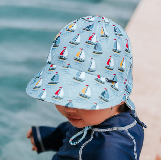 Legionnaire Flap Sun Hat - Sails - 50cm / 1-2 years / M