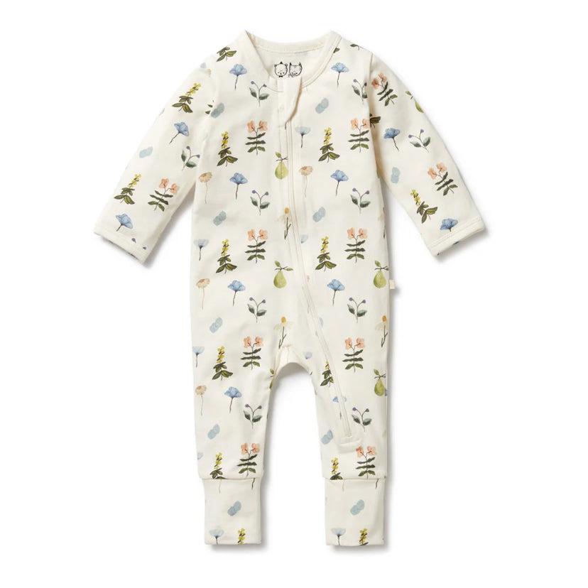 Petit Garden Zipsuit with Feet