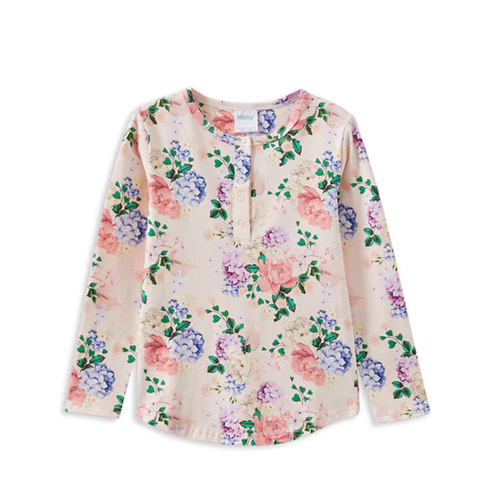 Hydrangea Henley Shirt