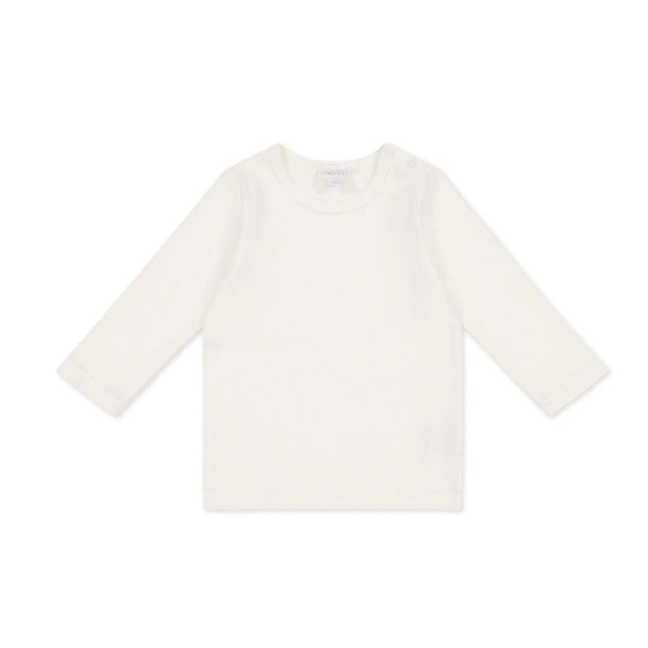 Pima Cotton Vinny LS Top - Whisper