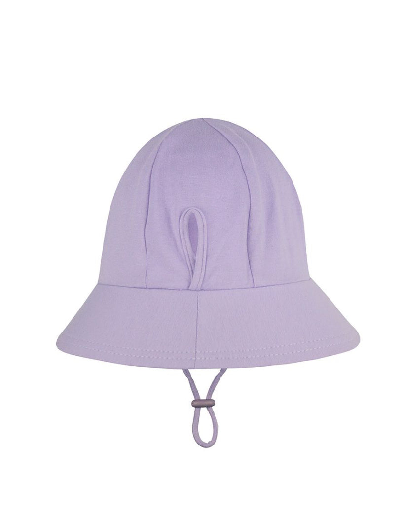 Ponytail Bucket Hat with Strap - Lilac - 52cm / 2-3 years / L