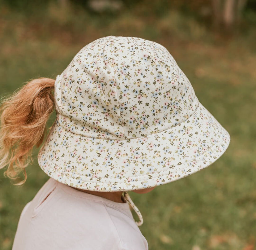 Kids Ponytail Bucket Sun Hat - Charlotte - 52cm / 1-2 years / M