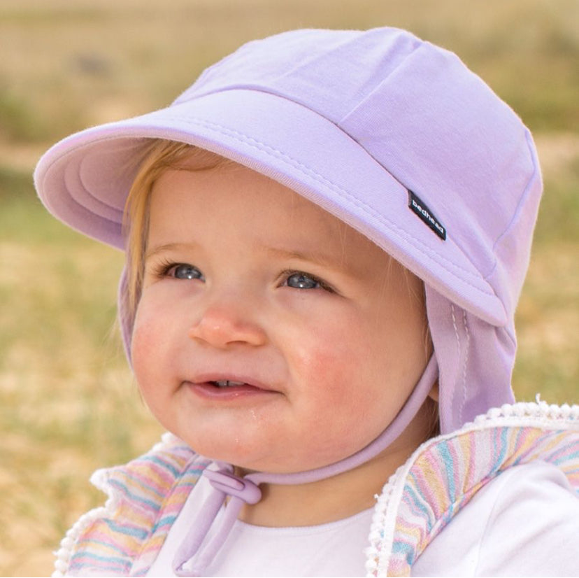 Legionnaire Hat with Strap - Lilac - 47cm / 6-12 months / S