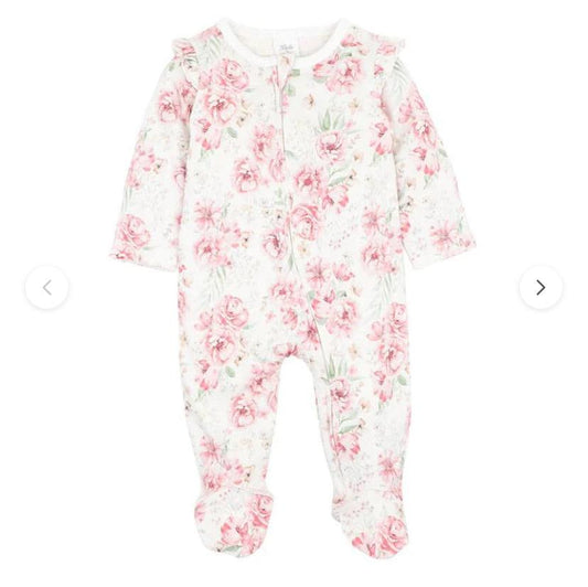 Evie Print LS Zip Onesie