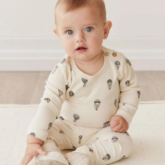 Organic Cotton Fernley Bodysuit - Montgolfiere Cloud