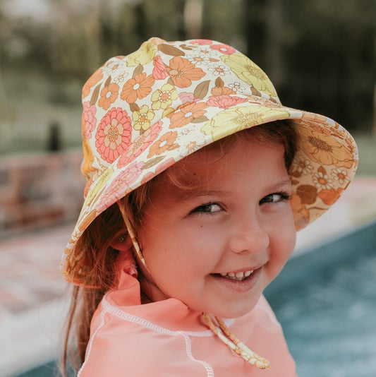 Ponytail Swim Bucket Sun Hat - Tallulah - 52cm / 2-3 years / L