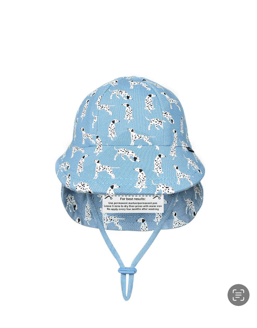 Legionnaire Flap Sun Hat - Dalmation - 42cm / 3-6 months / XS