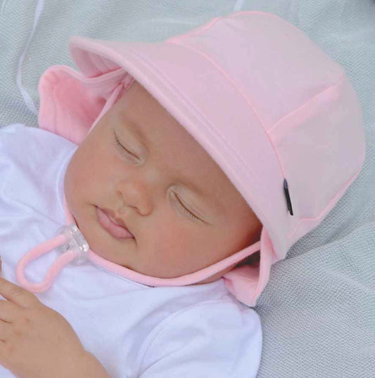 Legionnaire Hat with Strap - Blush - 42cm / 3-6 months / XS