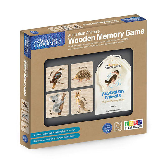 Wooden Memory Game - Australian Animals