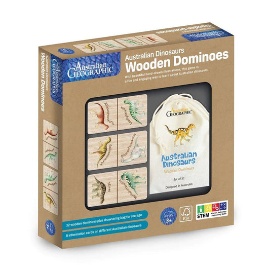 Wooden Memory Game - Australian Dinosaurs