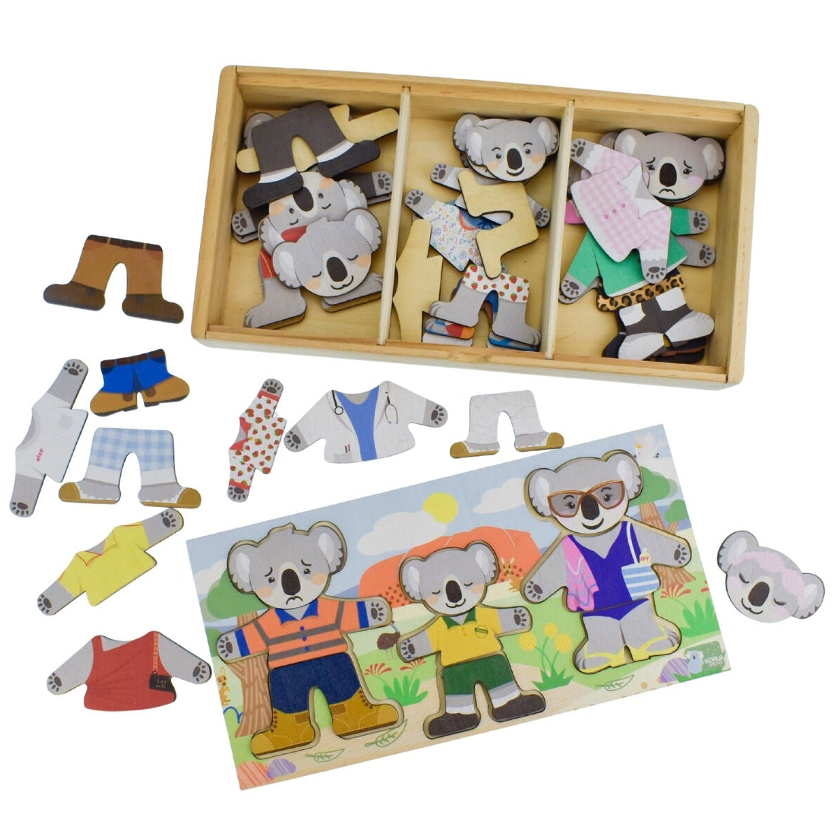 Dressing Koala Family With Expression
