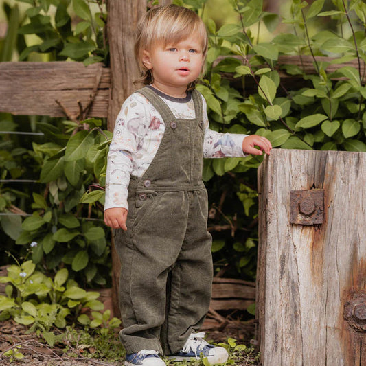 Outback Adventure Cord Overalls - Forest Green