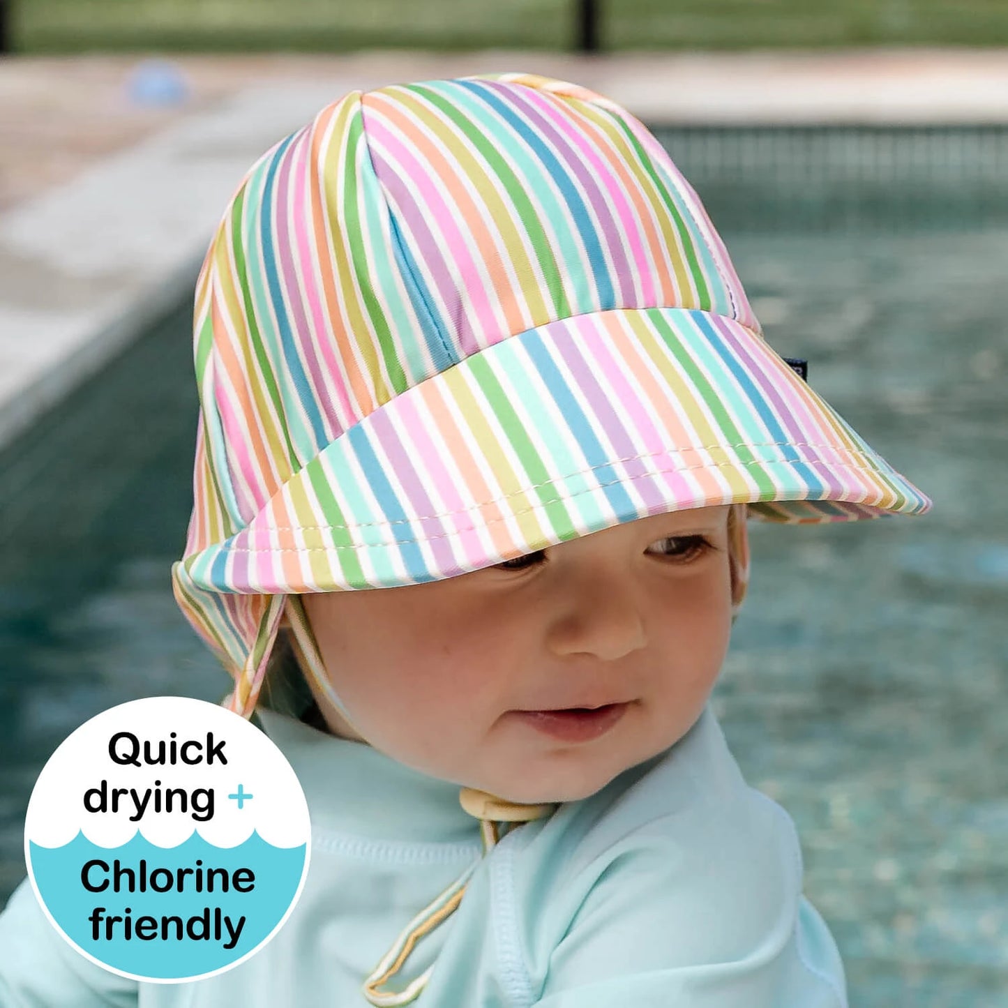 Kids Swim Legionnaire Hat - Rainbow