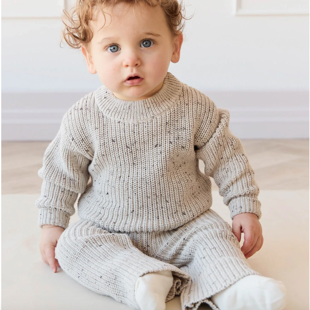 Leon Jumper - Oatmeal Balm Wolf Fleck