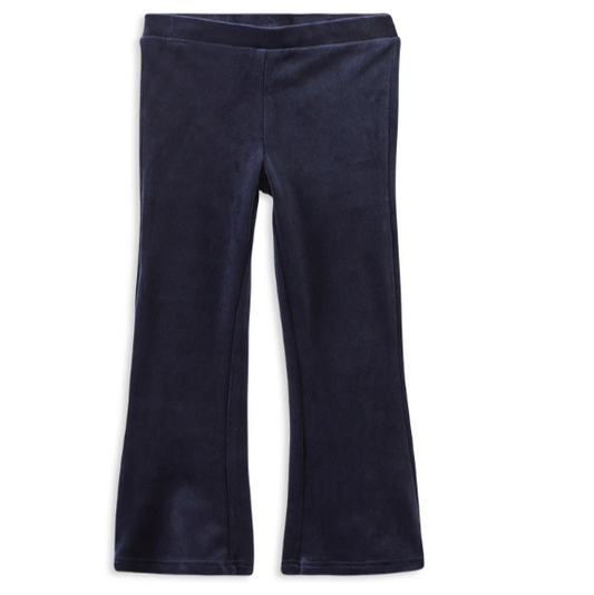 Navy Velour Flares